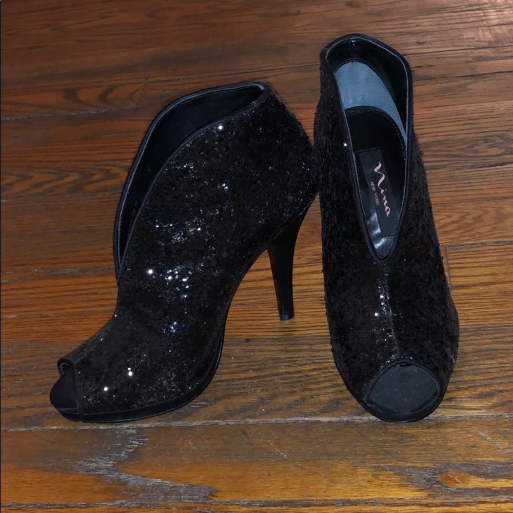 Nina Sequin Booties